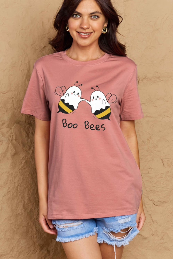 Simply Love BOO BEES Graphic Cotton T-Shirt